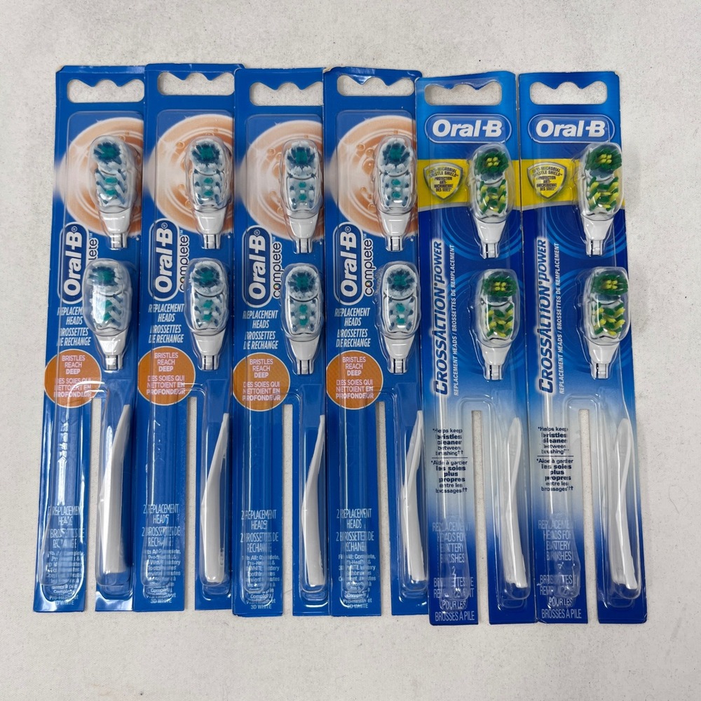 Oral-B Replacement Toothbrush Heads Cross Action Power & Deep Clean 6 Pkg 12 Pcs